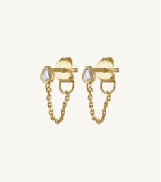 Crystal Push Pin Flat Back Earring Crystal Push Pin Flat Back Earring